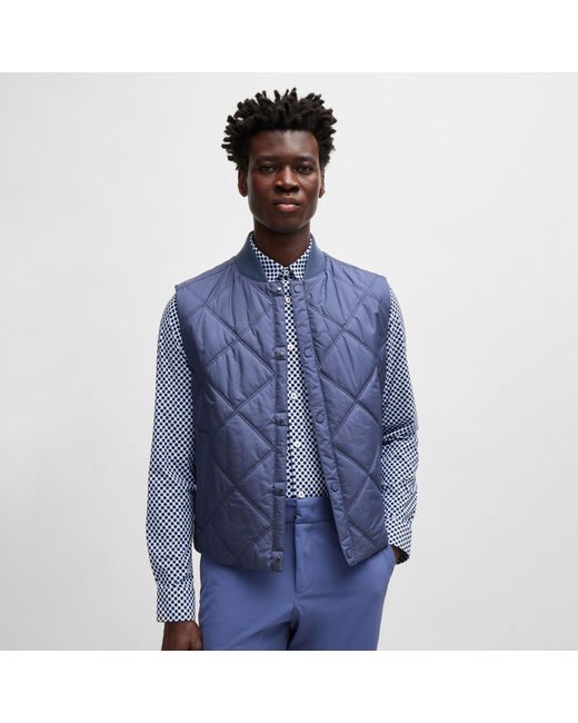 Boss Blue P-Canopus Water-Repellent Gilet for men