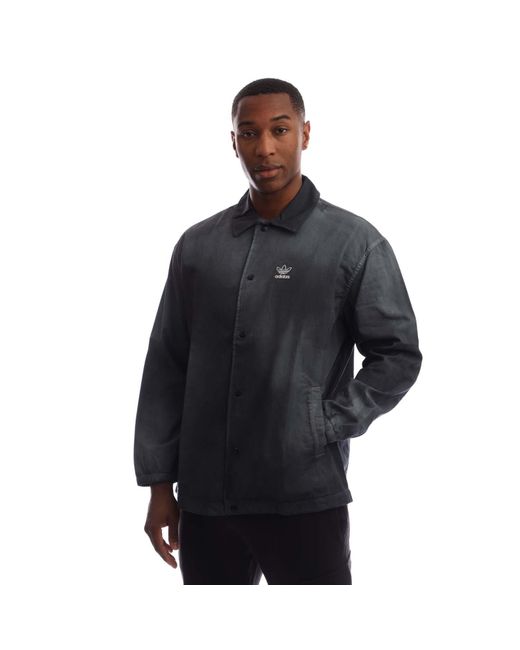 Adidas Originals Black Essentials+Dye Coach Overshirt for men