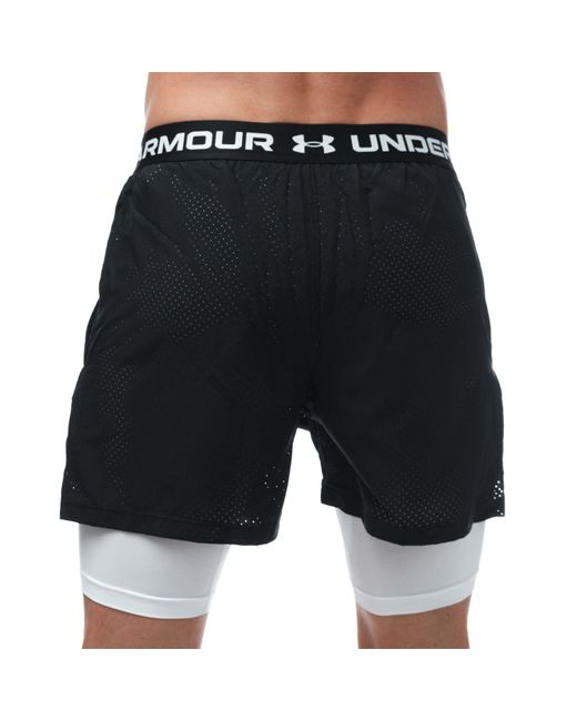 Under Armour Black Ua Vanish Woven 2-in-1 Vent Shorts for men