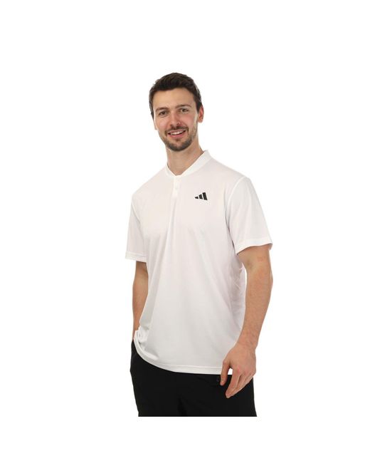 Adidas White Club Tennis Henley Polo for men