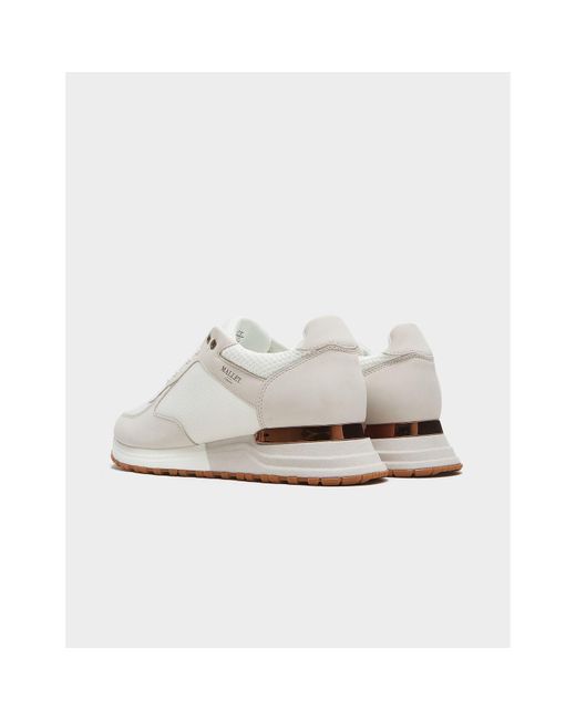 Mallet White Lux Gum Trainers for men