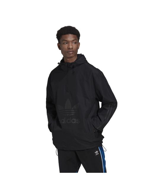 adidas Originals Trefoil Windbreaker Jacket in Black for Men Lyst UK