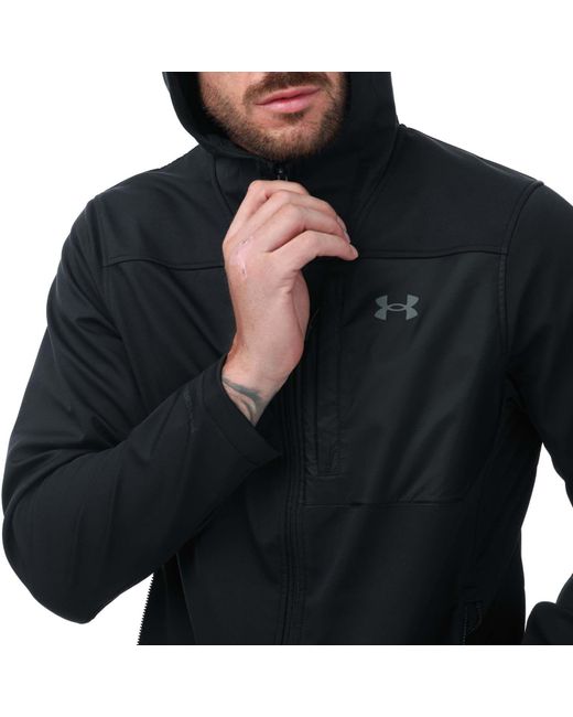 Under Armour Black Storm Coldgear Shield Hooded 2.0 Jacket for men