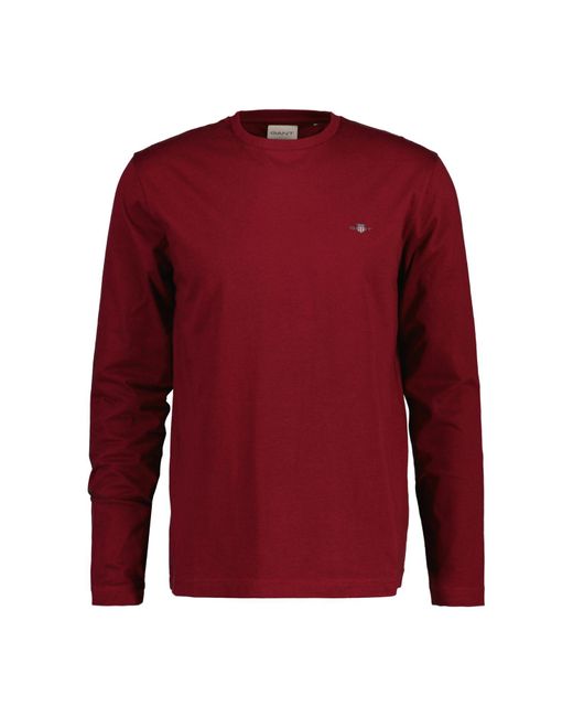 Long sleeve red t shirt deals