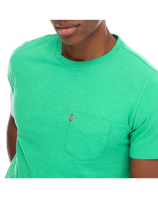 Levi's Green Classic Pocket T-shirt for men