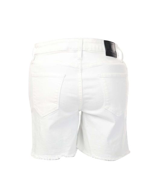 DKNY White High Rise Cut Off Shorts