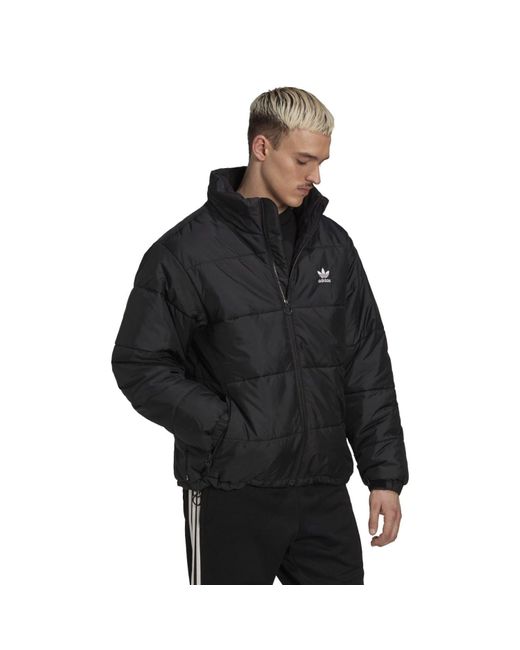 Adidas Black Originals Essentials Padded Puffer Jacket for men