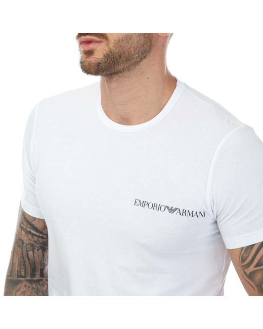 Emporio Armani Blue 2 Pack Underwear Logo T-shirt for men
