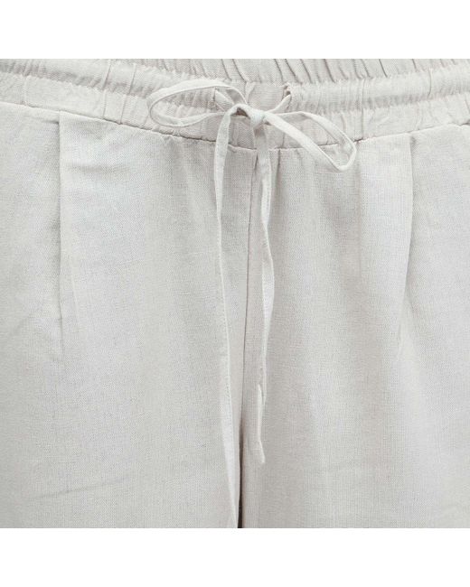 Vero Moda Gray Jesmilo Linen Blend Trousers