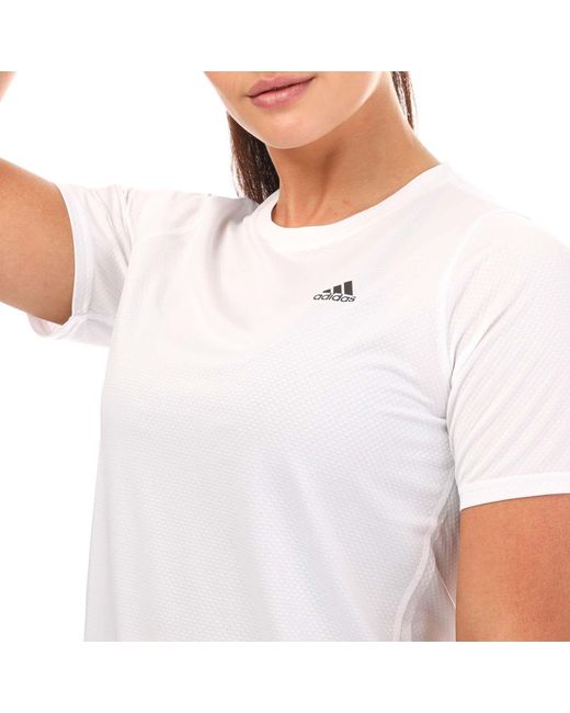 Adidas White Run Icons Running T-shirt