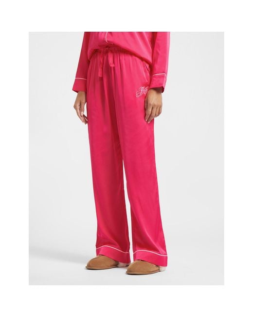 Juicy Couture Satin Pyjama Trousers in Red