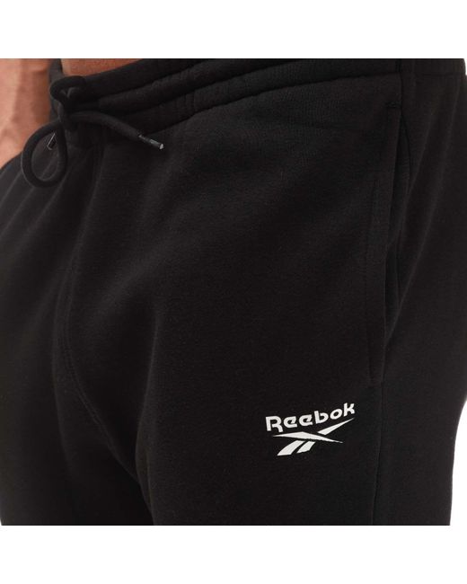 Reebok Black Identity Left Leg Logo Joggers for men
