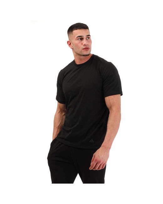 Adidas Black Yoga Base Training T-shirt for men