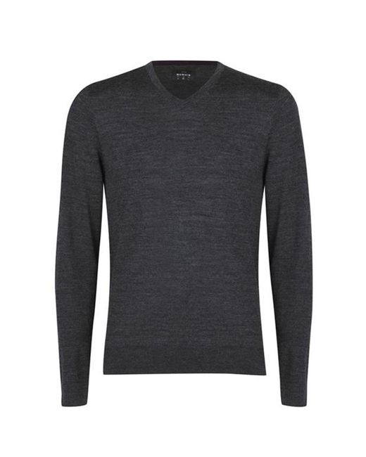 Howick Gray Merino V Neck Sweatshirt for men