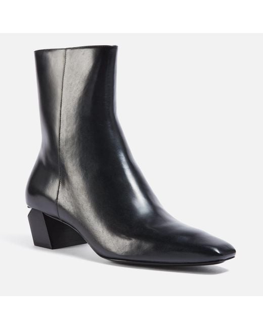 Alexander Wang Black Toni 45 Leather Heeled Boots Size 5