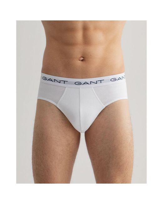 Gant White 3-pack Briefs for men