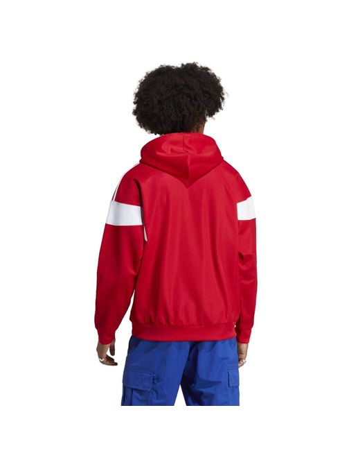 Adidas Originals Red Cutline Pullover Hoodie for men