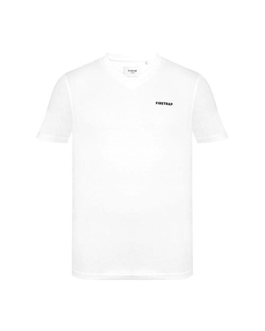 Firetrap White Path T-shirt for men