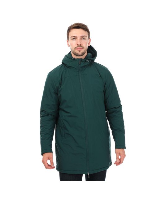 Castore Green Long Length Bench Jacket for men