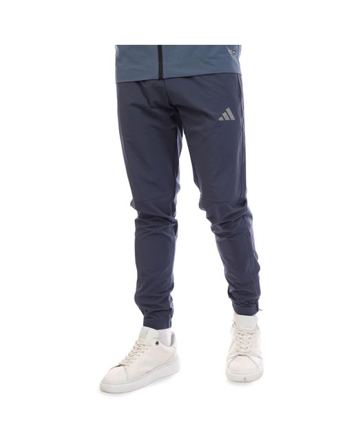 Adidas Blue Climacool Woven Track Pants for men