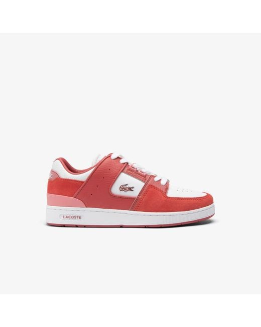 Lacoste Red Womenss Court Cage Trainers