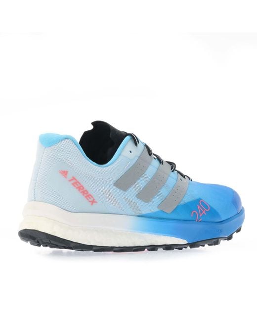 Adidas Blue Terrex Speed Ultra Trail Running Shoes for men