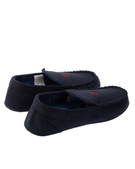 Farah Blue Nicken Moccasin Slippers for men
