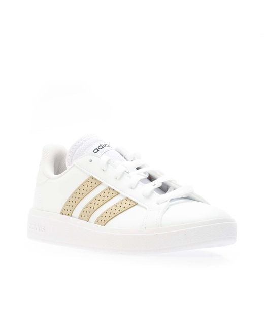 Adidas White Grand Court Base 2.0 Trainers