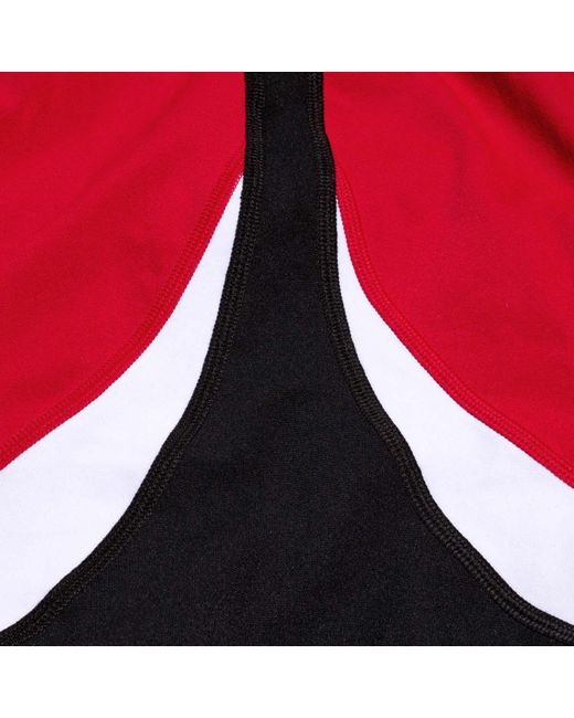 Speedo Red Colourblock Highneck Crossback Swimsuit