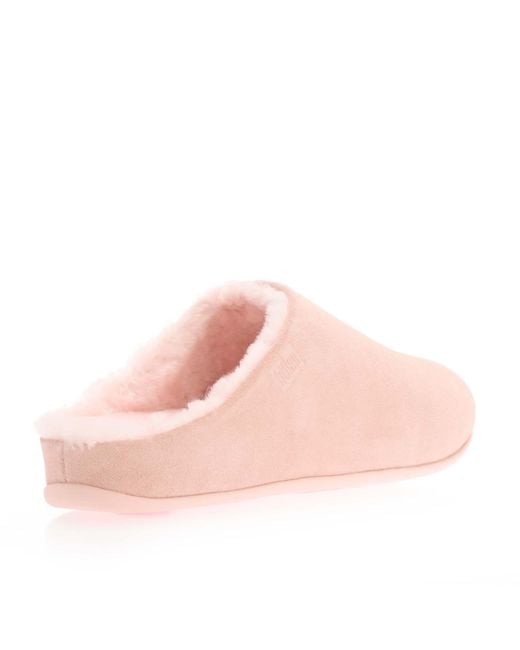 Fitflop Pink Chrissie Shearling Slippers