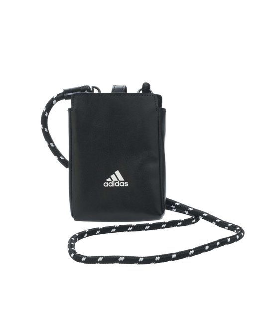 Adidas Black Essentials Tiny Phone Bag for men