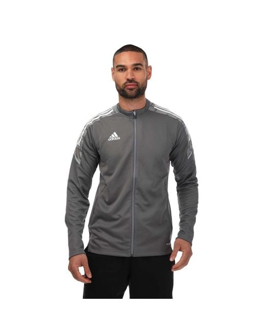 Adidas Gray Condivo 21 Track Jacket for men