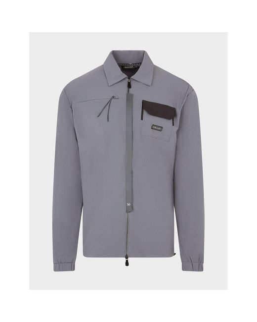 Mallet Gray Utility Pocket Overshirt for men