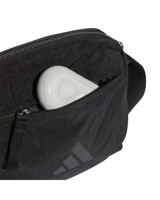 Adidas Black 3 Bar Logo Festival Bag for men