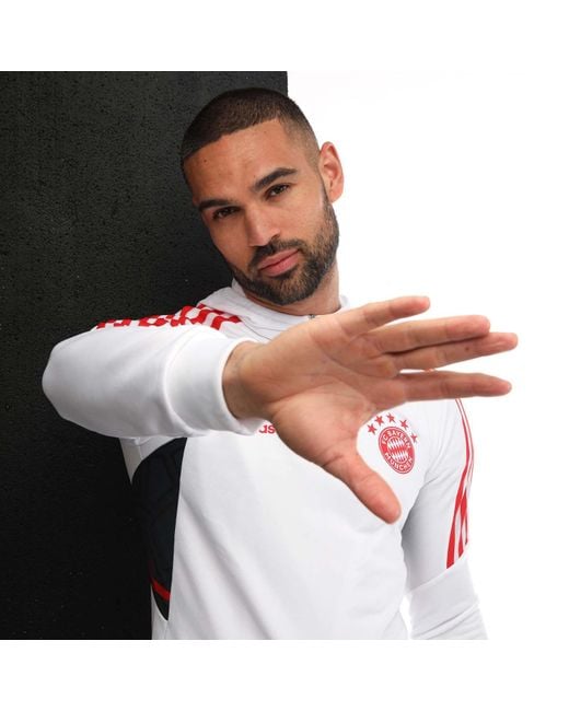 Adidas White Bayern Munich Training Hoodie for men