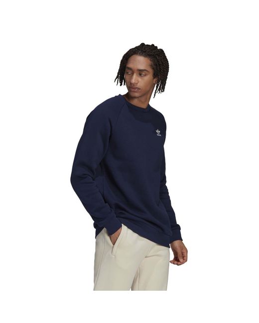 Adidas Originals Blue Adicolor Essentials Trefoil Sweatshirt for men