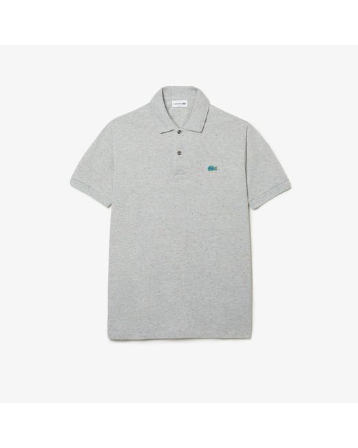 Lacoste Gray Classic Fit Speckled Print Cotton Pique Polo Shirt for men