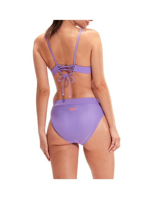 Speedo Purple Banded Triangle Bikini