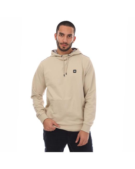 Weekend Offender Natural Justify Check Trim Hoody for men