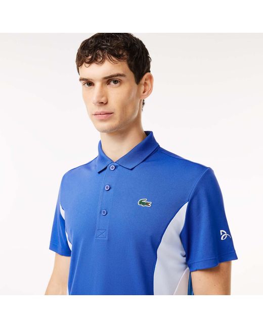 Lacoste Blue Regular Fit Tennis X Novak Djokovic Fan Polo for men