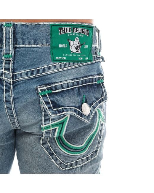 True Religion Blue Ricky Dbl Raised Super T Flap Jeans for men