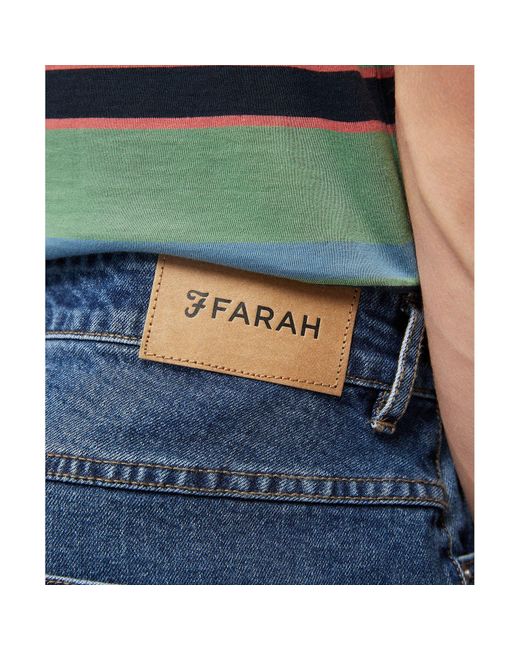 Farah Blue Elm Stretch Denim Jeans for men