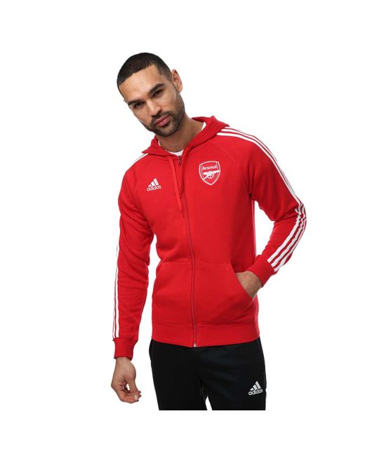 Adidas Red Arsenal 2022/23 Dna Hooded Jacket for men