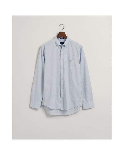 Gant Gray Regular Fit Broadcloth Shirt for men