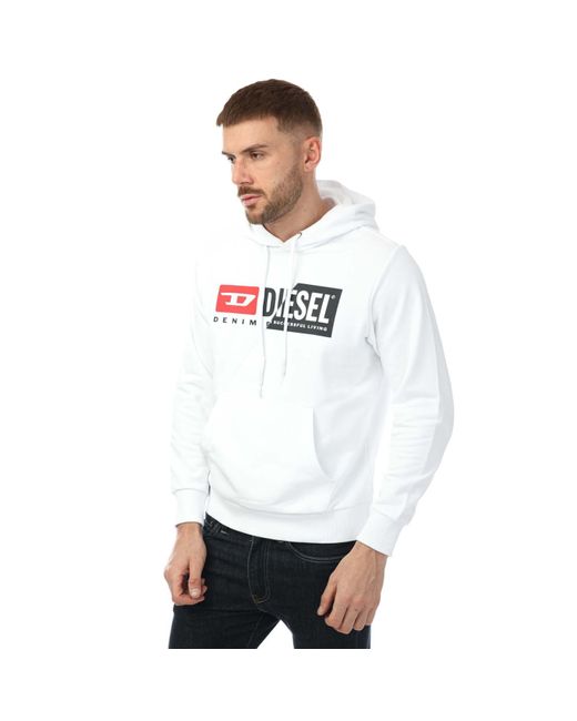 DIESEL White S-girk Cuty Felpa Hoodie for men