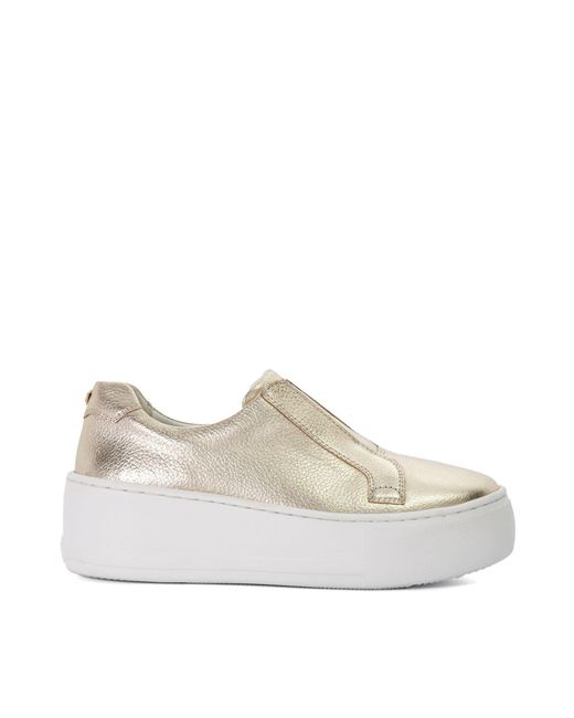 Dune Natural Ethoss Laceless Flatform Trainers Size 8