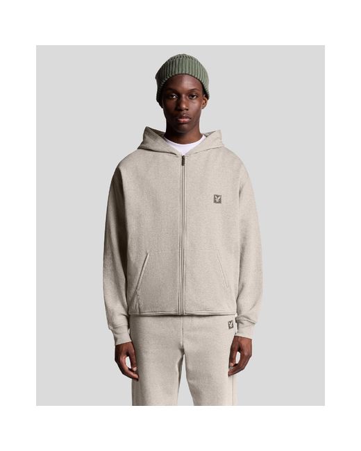 Lyle & Scott Natural Loungewear Zip Through Hoodie for men