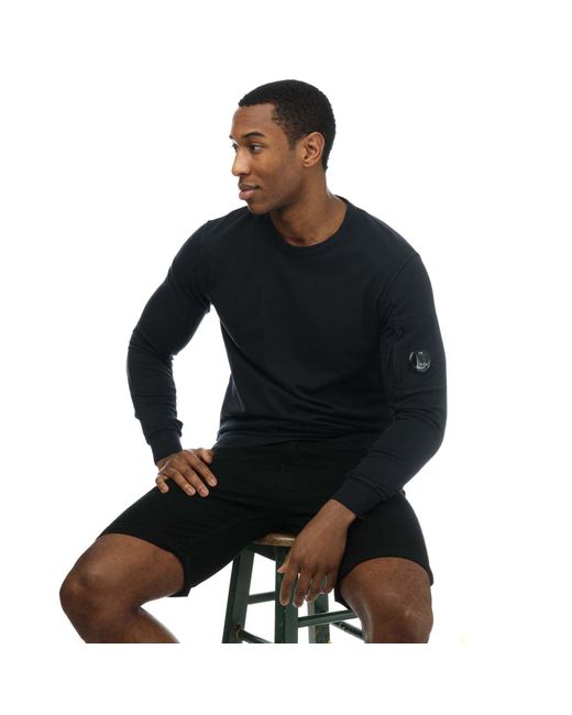 C P Company Black Light Fleece Sweatshirt for men