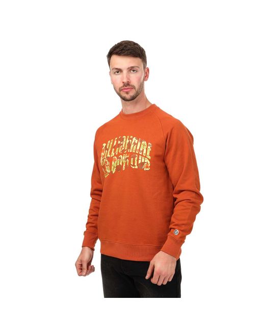 BBCICECREAM Orange Camo Arch Crewneck Sweatshirt for men