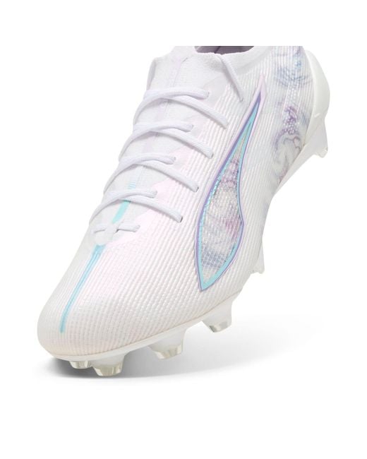 PUMA White Ultra 5 Ultimate Firm Ground Brilliance Football Boot Size 3